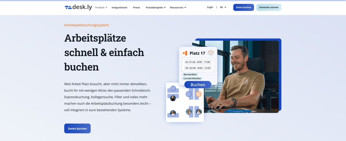 desk.ly arbeitsplatz buchung