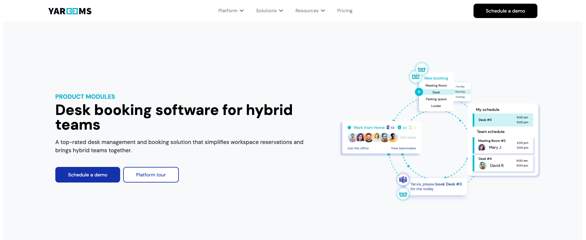 yarooms desk sharing app