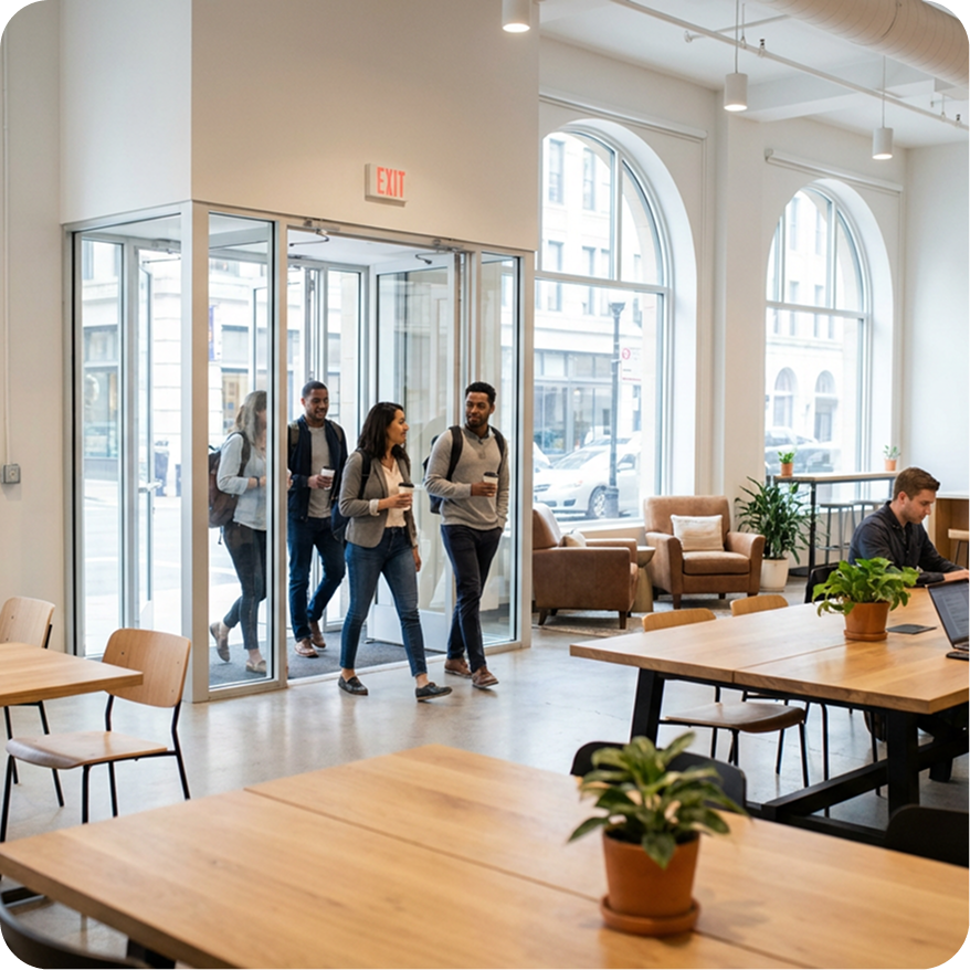 Sensoren in der Eingangshalle