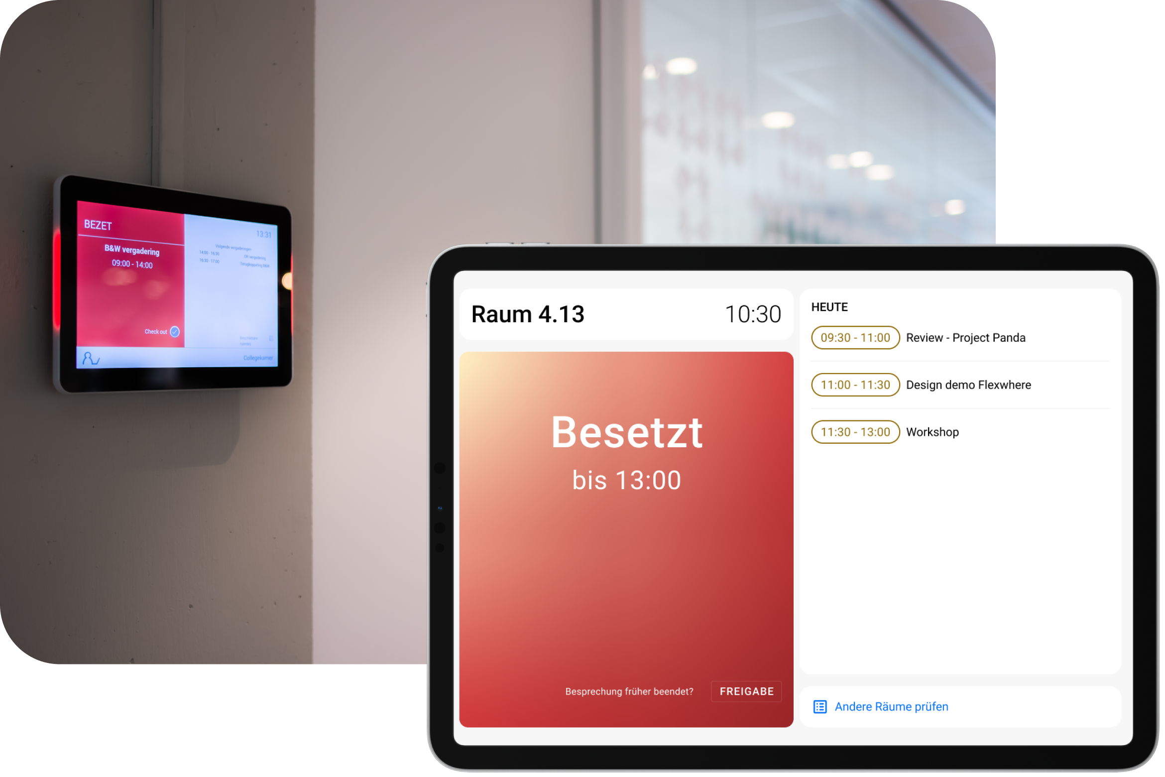 Unsere Buchungsapp für Meetingräume