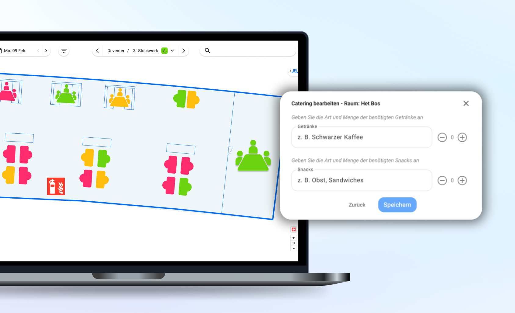 Catering für Besprechungsräume, alles an einem Ort