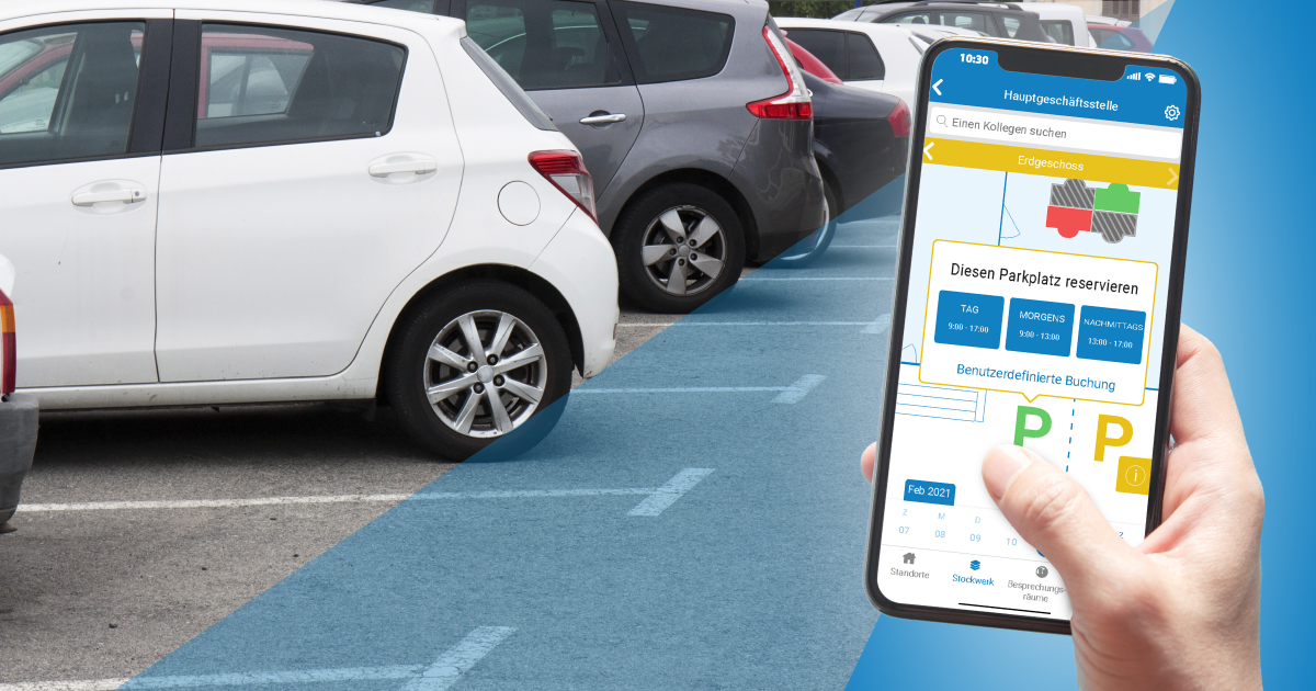 Reservieren Sie einen Parkplatz mit der Flexwhere Deskshare-Software