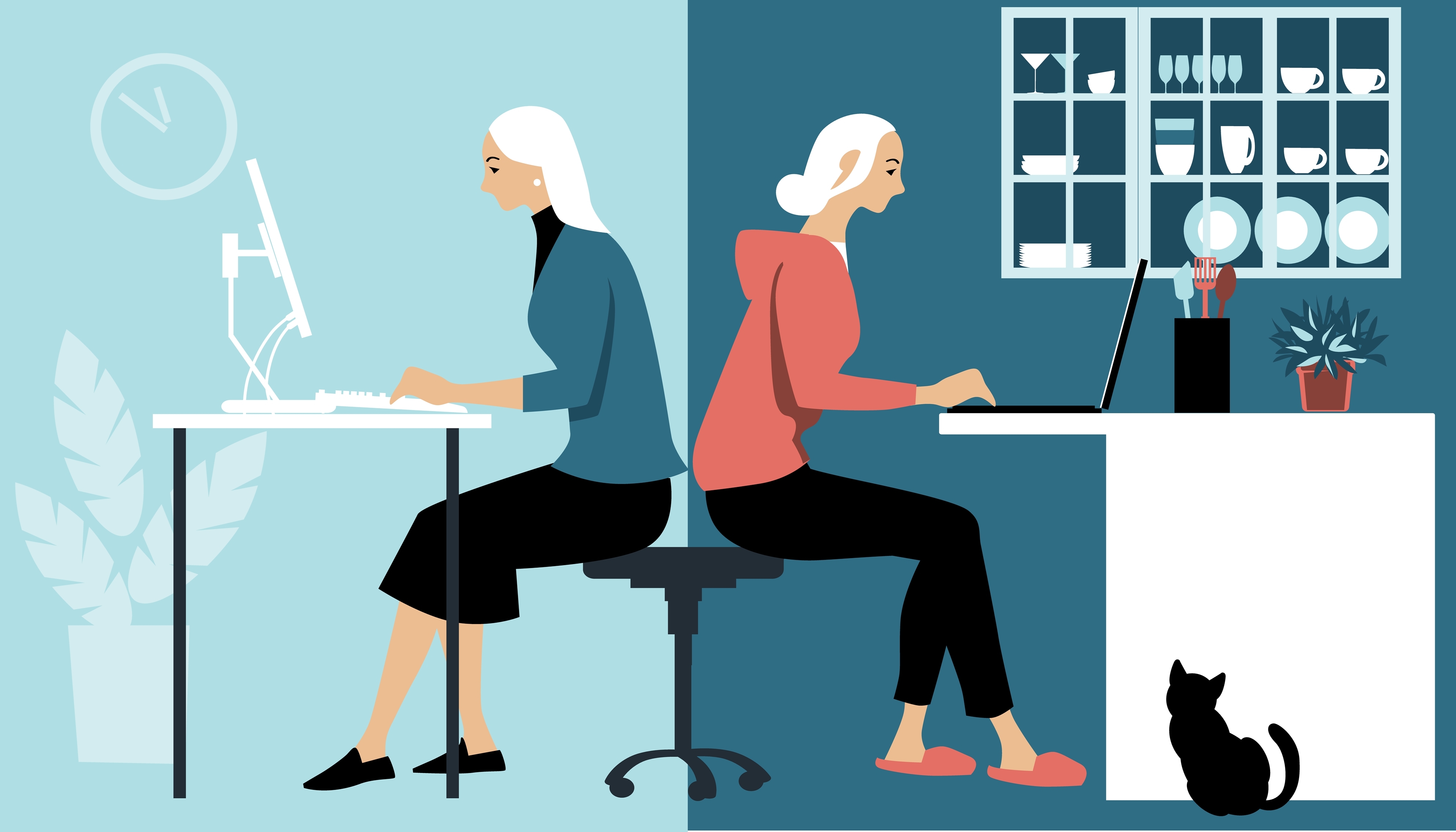 Hybride Arbeit: Mehr Produktivität, schwierige Work-Life-Balance