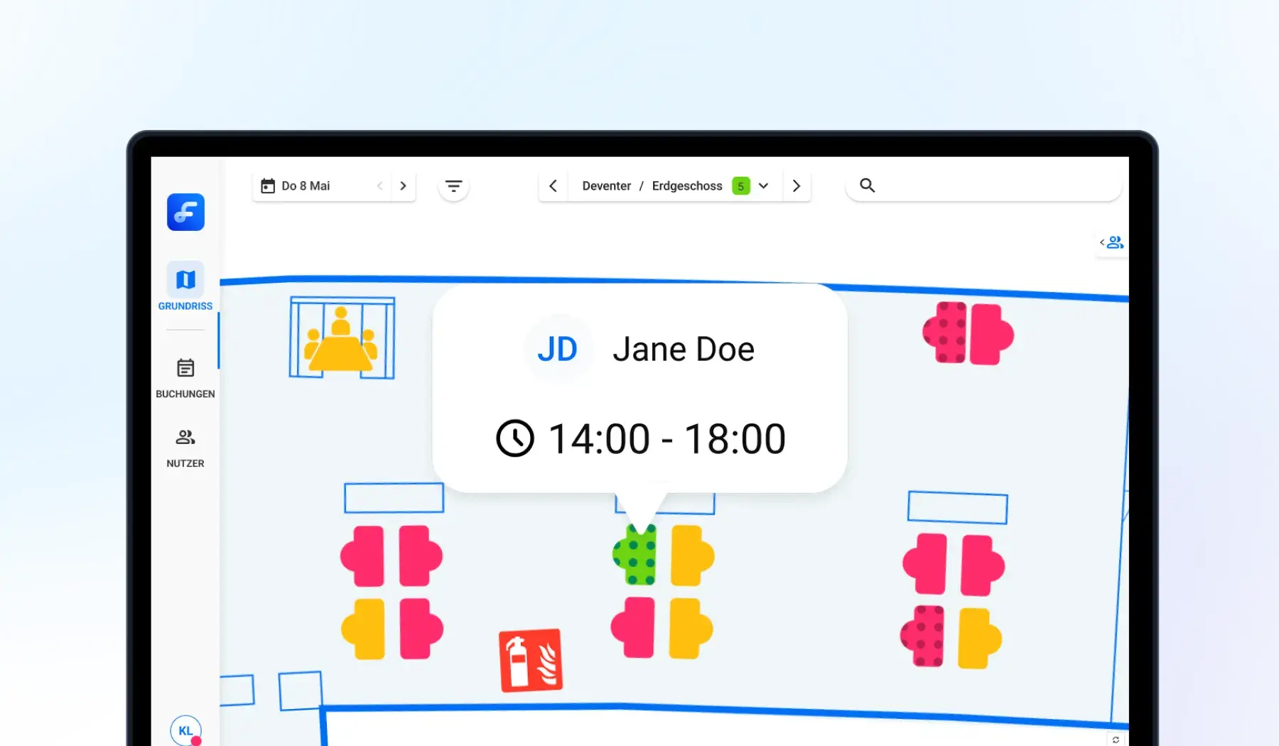 Stundenweise Reservierungen sofort erkennen