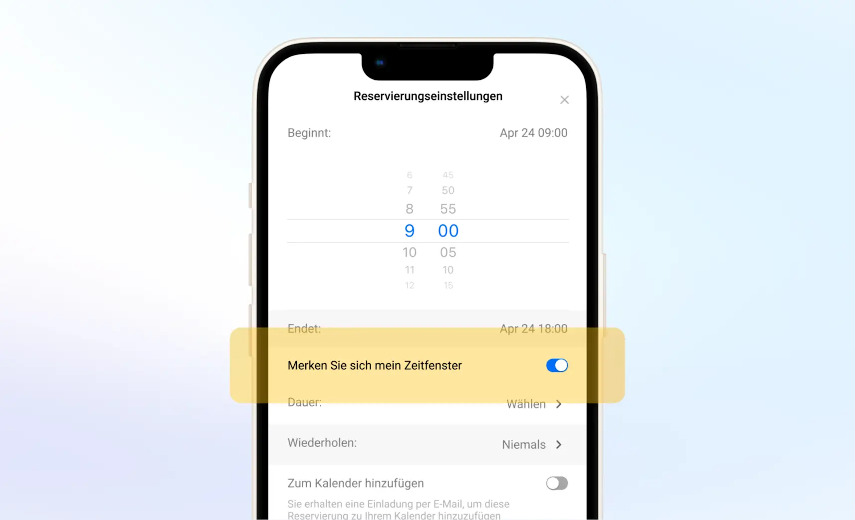 Buchen Sie Arbeitsplätze schneller mit Ihrem bevorzugten Zeitfenster